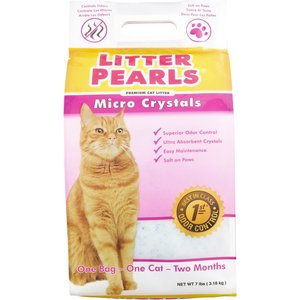 Litter Pearls Micro Crystal Unscented Non-Clumping Crystal Cat Litter, 7-lb bag