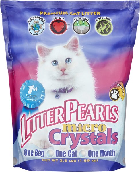 Litter Pearls Micro Crystal Unscented Non-Clumping Crystal Cat Litter, 3.5-lb bag slide 1 of 6
