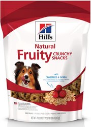 Hill's Natural Fruity Snacks with Cranberries & Oatmeal Crunchy Dog Treats, 8-oz bag