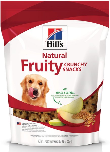 Hill's Natural Fruity Snacks with Apples & Oatmeal Crunchy Dog Treats, 8-oz bag slide 1 of 9