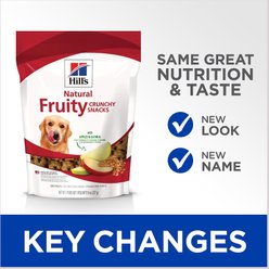 Hill's Natural Fruity Snacks with Apples & Oatmeal Crunchy Dog Treats, 8-oz bag slide 2 of 8