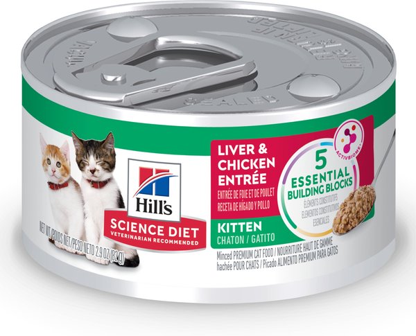 HILL S SCIENCE DIET Kitten Liver Chicken Entree Canned Cat Food 2.9 oz case of 24 Chewy