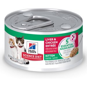 Hill's Science Diet Kitten Liver & Chicken Entree Canned Cat Food, 2.9-oz, case of 24
