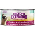 Health Extension Grain-Free Chicken & Salmon Recipe Canned Cat Food, 2.8-oz, case of 24