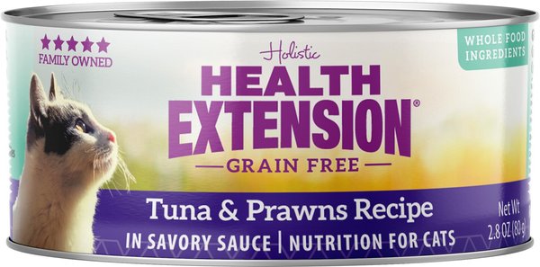 Health Extension Grain-Free Tuna & Prawns Recipe Canned Cat Food, 2.8-oz, case of 24 slide 1 of 5
