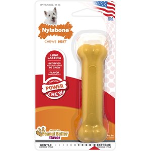 Nylabone Power Chew Peanut Butter Flavored Dog Chew Toy, Small