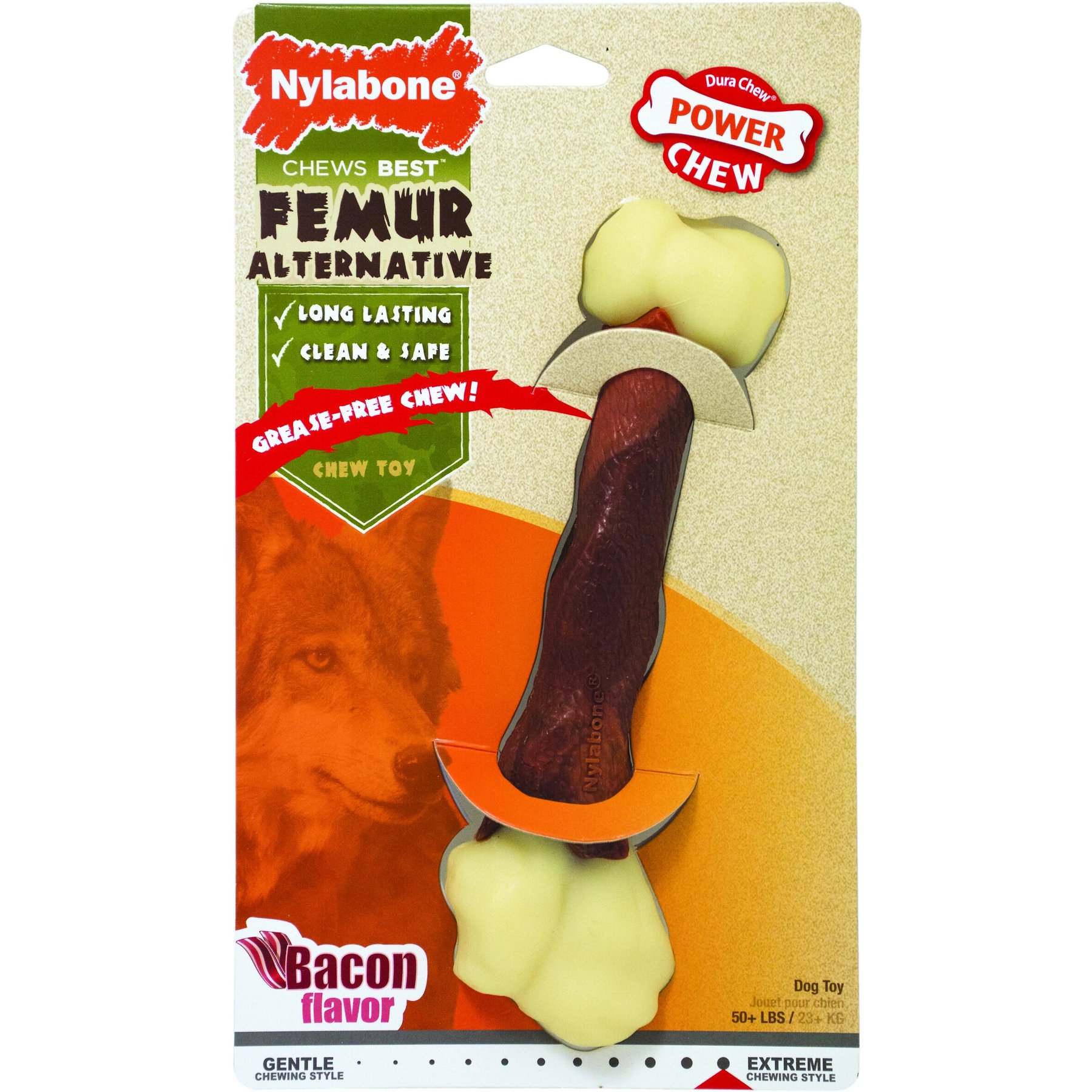 BULLYMAKE Nylon Pretzel Hard Chew Dog Toy, Brown