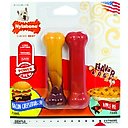 Nylabone Power Chew Flavor Frenzy Durable Dog Chew Toys Twin Pack Bacon Cheeseburger & Apple Pie, Small 