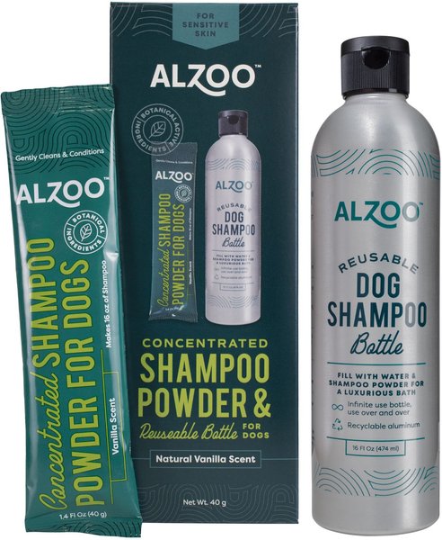 ALZOO Concentrated Dog Shampoo Powder Kit, Vanilla Scent
