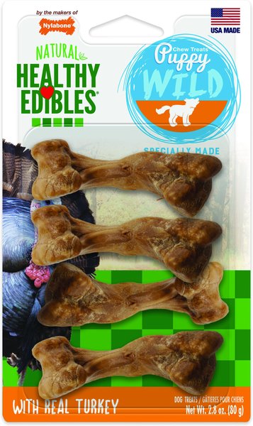 Nylabone Healthy Edibles Puppy Wild Turkey Chew Treats