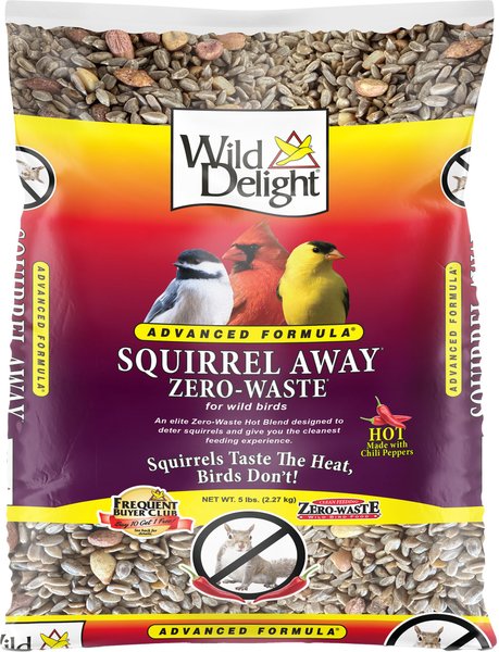 WILD DELIGHT Squirrel Away Zero Waste Seed Blend Wild Bird Food, 5-lb ...