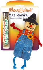 Meowijuana Refillable Get Spooked Scarecrow Cat Plush Toy with Catnip slide 1 of 5