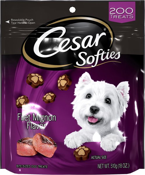 Cesar Softies Filet Mignon Dog Treats, 18-oz bag slide 1 of 10