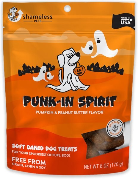 Shameless Pets Halloween Punk'n Spirit Pumpkin Soft Baked Dog Treats