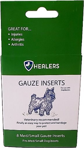 Healers Gauze Inserts for Booties for Dogs, Small/Medium, 8 count
