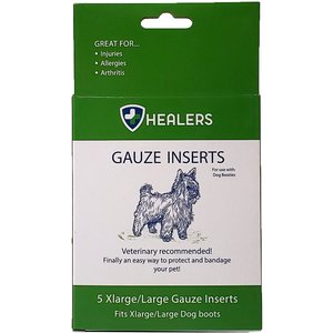 Healers Gauze Inserts for Booties for Dogs, Large/X-Large, 5 count