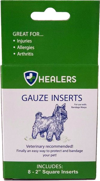 Healers Gauze Inserts for Bandage Wraps for Dogs, Small, 8 count slide 1 of 5