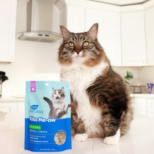 Ark Naturals Kiss Me-Ow Cleaning Chicken Dental Chews Crunchy Cat Treats, 6-oz bag