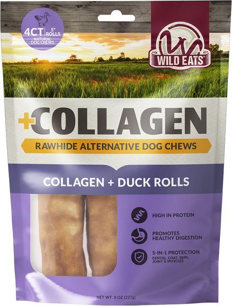 Discontinued - WILD EATS Collagen Retriever Adult Roll 5-in Duck Flavor ...