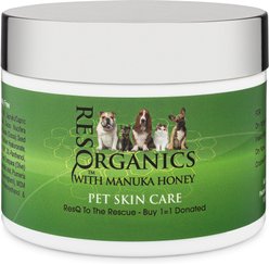 ResQ Organics Skin Treatment with Manuka Honey Dog & Cat Skin Care, 2-oz jar
