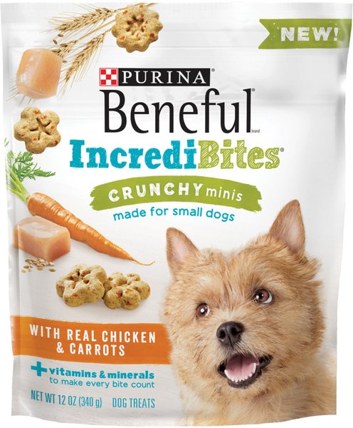 Discontinued PURINA BENEFUL IncrediBites for Small Dogs Crunchy Minis with Real Chicken Carrots Dog Treats 12 oz bag Chewy