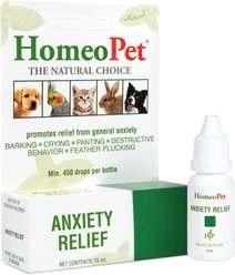 HomeoPet Anxiety Relief Dog, Cat, Bird & Small Animal Supplement, 450 drops