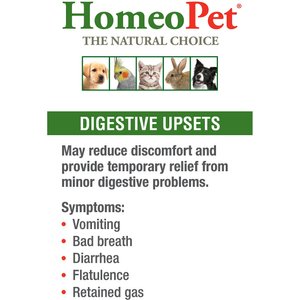 HomeoPet Digestive Upsets Homeopathic Medicine for Digestive Issues for Birds, Cats, Dogs & Small Pets, 450 drops