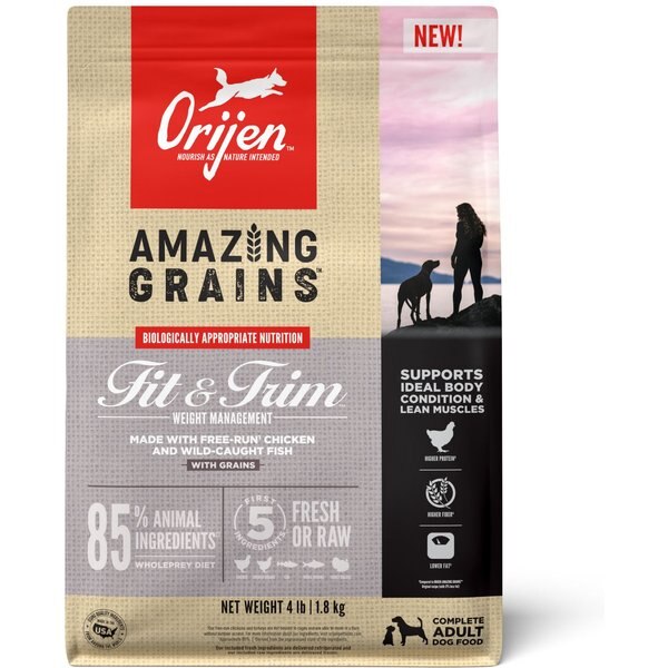 ORIJEN Amazing Grains Fit & Trim High-Protein Dry Dog Food