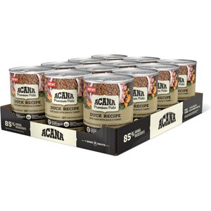 ACANA Premium Adult High-Protein Duck Recipe in Bone Broth Pate Wet Dog Food, 12.8-oz, case of 12