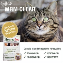 HomeoPet WRM Clear Dewormer for Hookworms, Roundworms, Tapeworms & Whipworms for Cats, 450 drops slide 2 of 6
