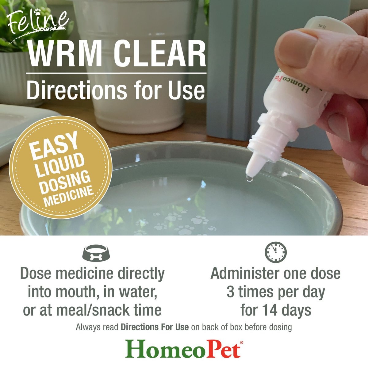 HOMEOPET WRM Clear Dewormer for Hookworms, Roundworms, Tapeworms