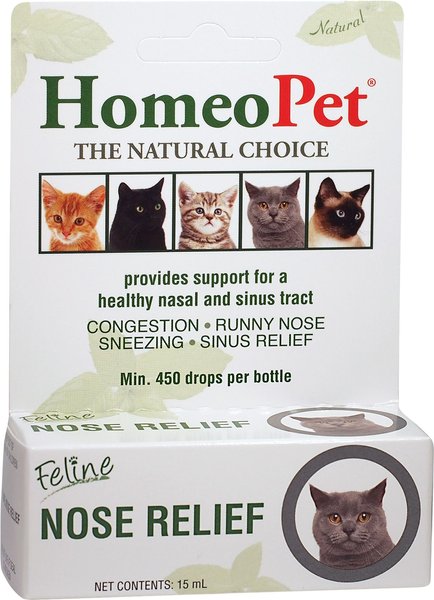 HomeoPet Feline Nose Relief Homeopathic Medicine for Nasal & Sinus Infection for Cats, 450 drops slide 1 of 1