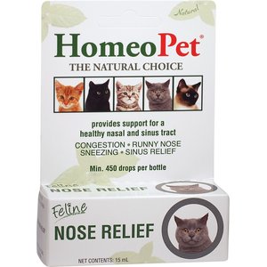 HomeoPet Nose Relief Homeopathic Medicine for Nasal & Sinus Infection for Cats, 450 drops