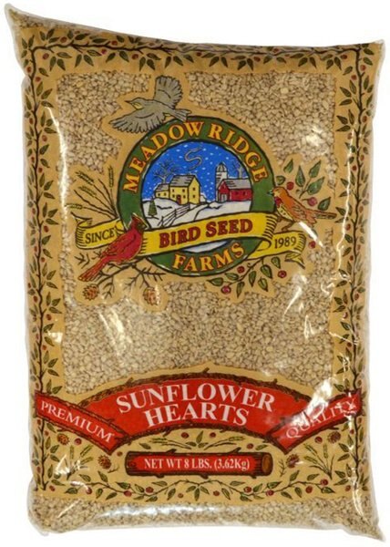 Meadow Ridge Farms Sunflower Medium Hearts Seeds Wild Bird Food, 8-lb bag