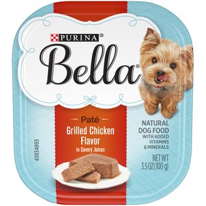 Purina Bella Small Breed Grilled Chicken Flavor in Savory Juices Dog Food Trays, 3.5-oz, case of 12