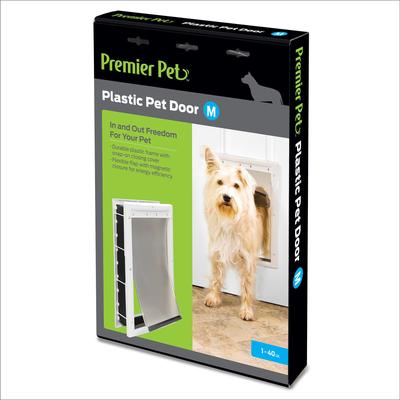 Show full view: Premier Pet Plastic Dog & Cat Door, White, Medium slide 3 of 7