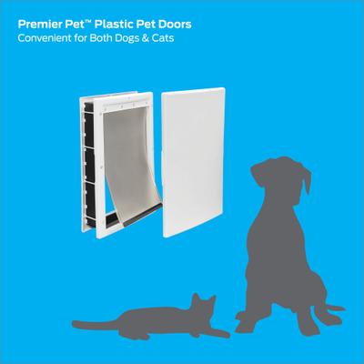 Show full view: Premier Pet Plastic Dog & Cat Door, White, Medium slide 5 of 7