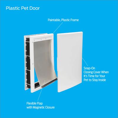 Show full view: Premier Pet Plastic Dog & Cat Door, White, Large slide 4 of 7