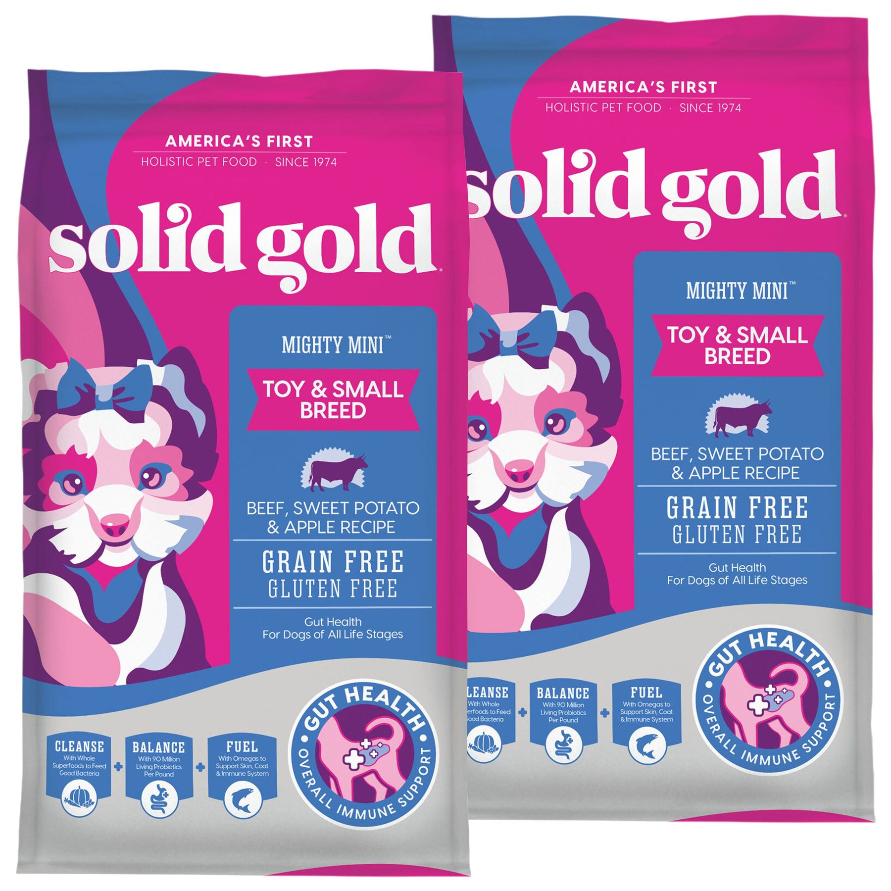 SOLID GOLD Toy Small Breed Grain Free Real Beef Sweet Potato Apple Dry Dog Food 11 lb bag Chewy