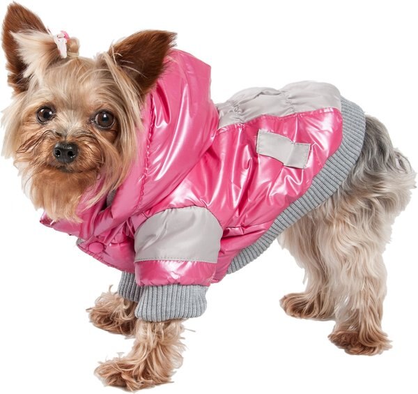 PET LIFE Sporty Vintage Aspen Dog Ski Jacket, Pink, XSmall