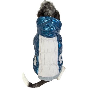 Pet Life Sporty Vintage Aspen Dog Ski Jacket, Blue, Medium