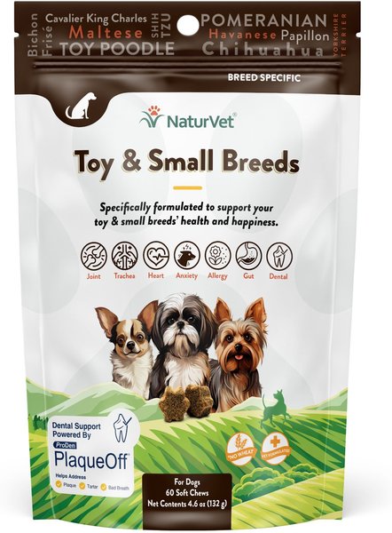 NATURVET Breed Specific Toy Small Breeds Supplement for Dogs 60 count Chewy