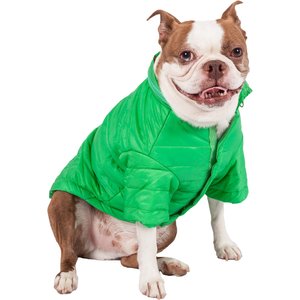 Pet Life Lightweight Sporty Avalanche Dog Coat, Green, Large