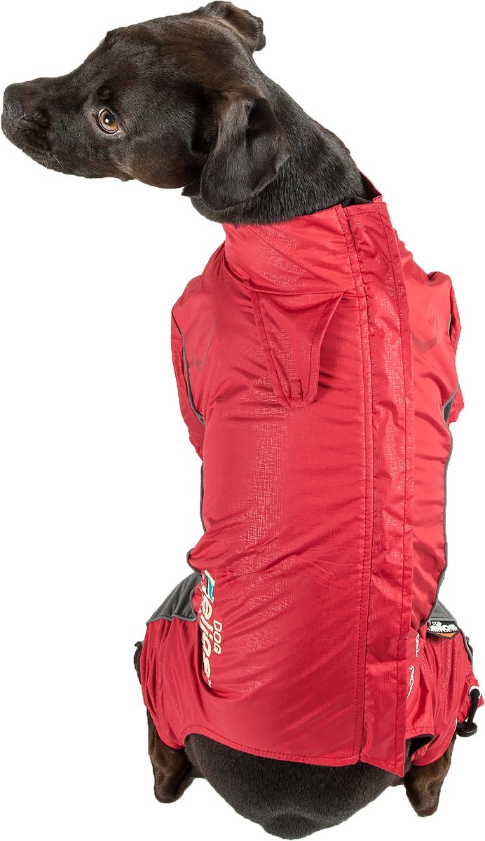 DOG HELIOS Blizzard FullBodied Reflective Dog Jacket, Cola Red, Medium