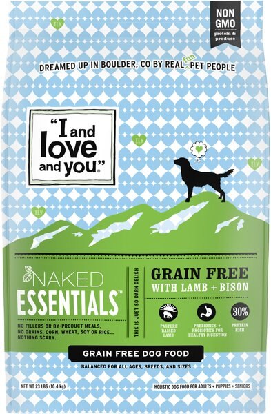 I and Love and You Naked Essentials Grain-Free Lamb and Bison Recipe Dry Dog Food, 23-lb bag slide 1 of 10