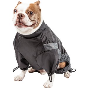 Touchdog Quantum-Ice Full-Bodied Reflective Dog Jacket with Blackshark Technology, Grey, Large