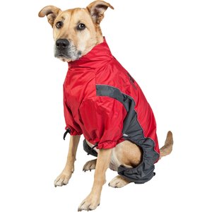 Touchdog Quantum-Ice Full-Bodied Reflective Dog Jacket with Blackshark Technology, Red, X-Large