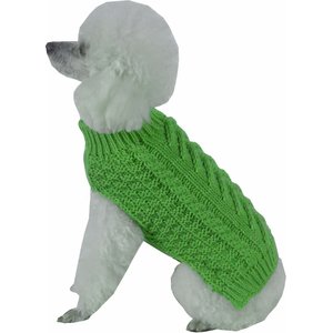 Pet Life Swivel-Swirl Heavy Cable Knitted Dog Sweater, X-Small