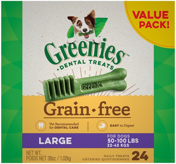 Greenies Grain-Free Large Dental Dog Treats, 24 count slide 1 of 11