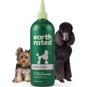 Earth Rated 3-in-1 Curly Coat Dog Shampoo, White Tea & Basil Scent, 16-fl oz bottle